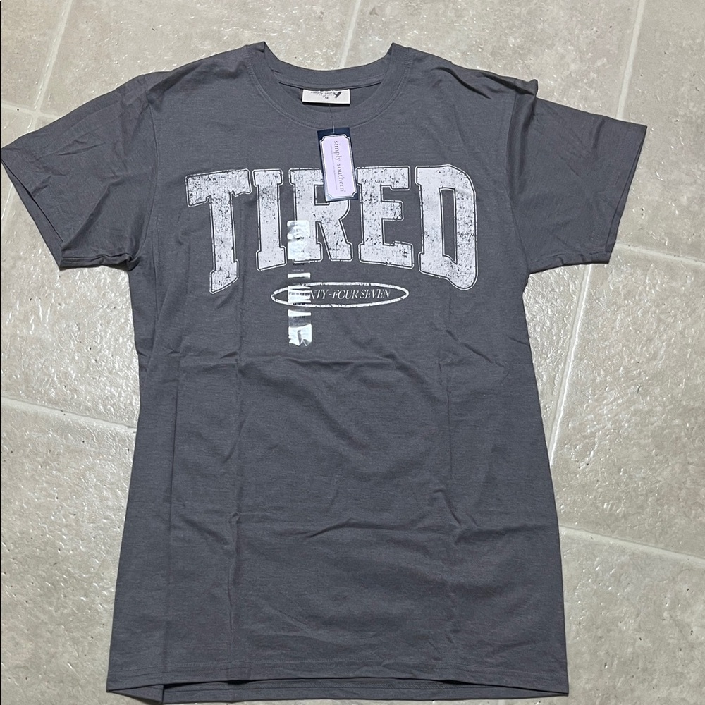 Simply Southern Charcoal Tired Graphic Tee